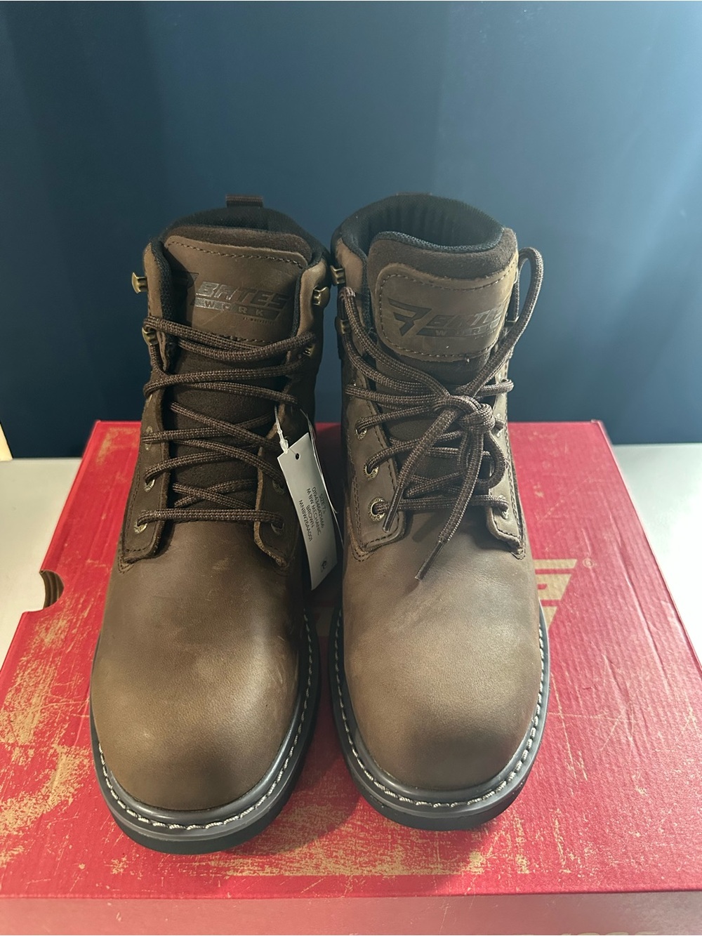 Brown Men's Lace-Up Work Boots